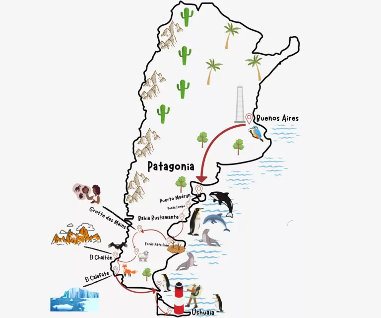 carte Argentine voyage extraordinaire