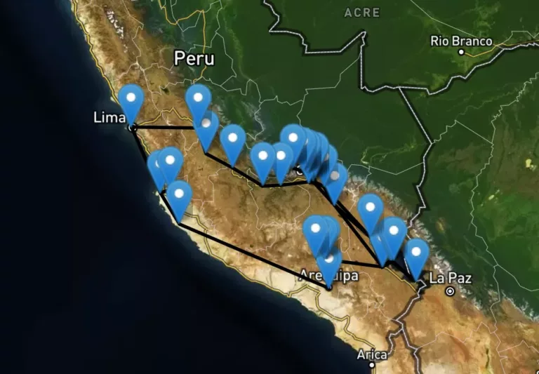 carte Pérou voyage extraordinaire